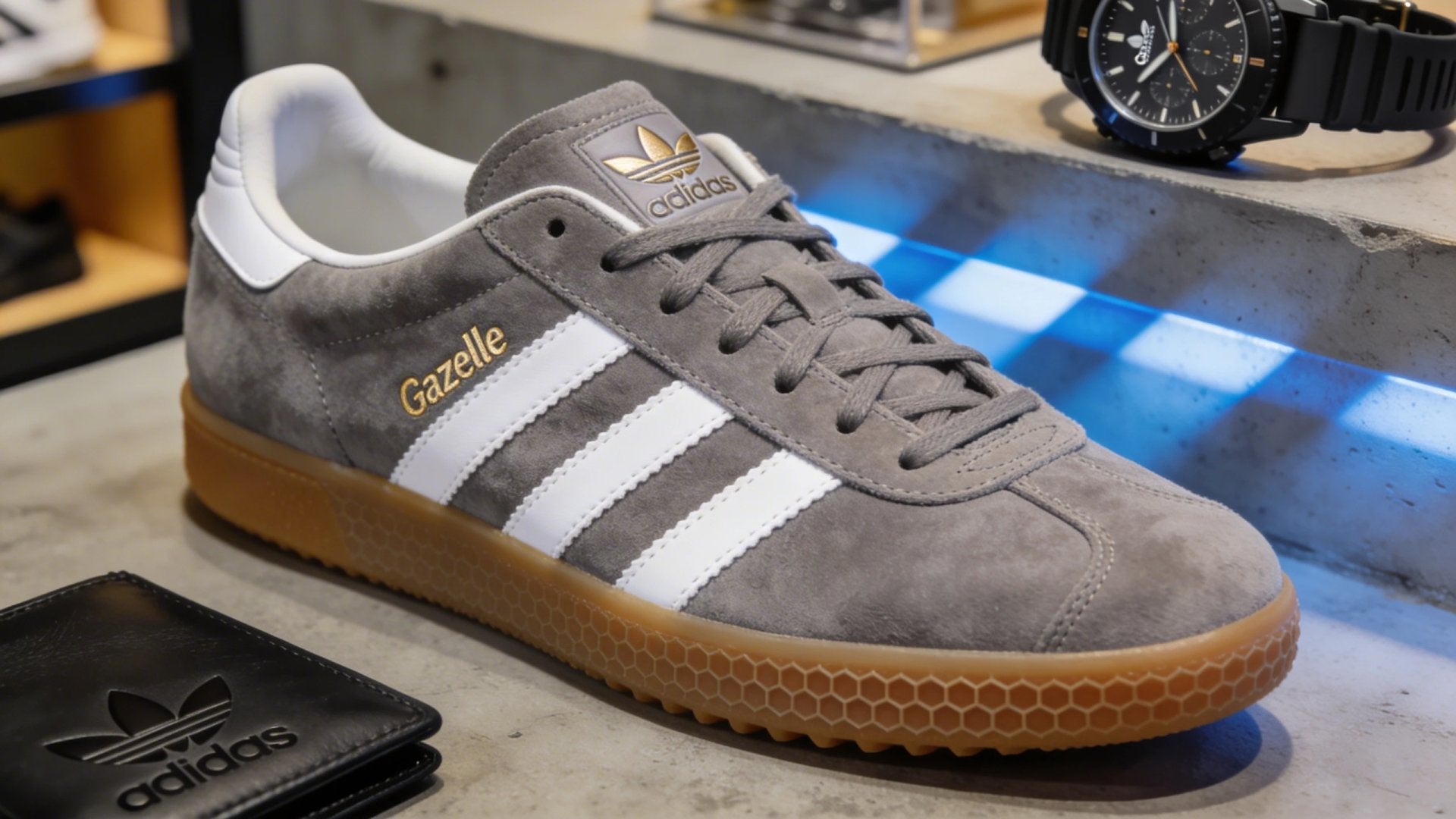 adidas gazelle silver green womens adidas Originals Gazelle Spikeless Golf Shoes