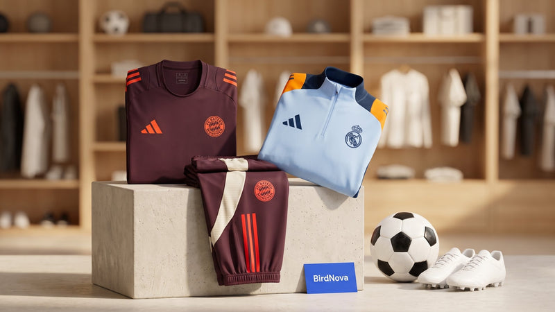 Tenues football homme maillots hauts pantalons d'entrainement Real Madrid Bayern Arsenal Adidas Algerie BirdNova