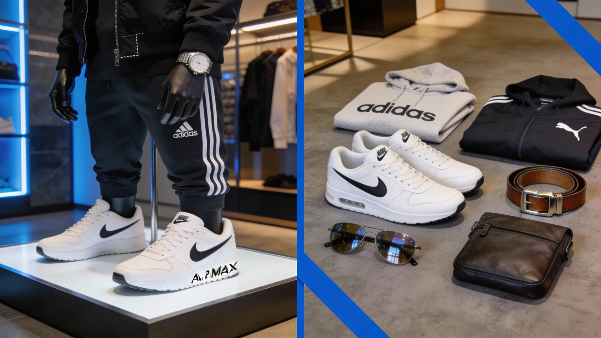 Mode homme premium Algérie : sneakers Nike et survêtements Adidas