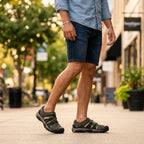 Sandales Hi-tec Shaol Bay Sea Turtle-taupe porté en contexte urbain hommes style- BirdNova Algérie