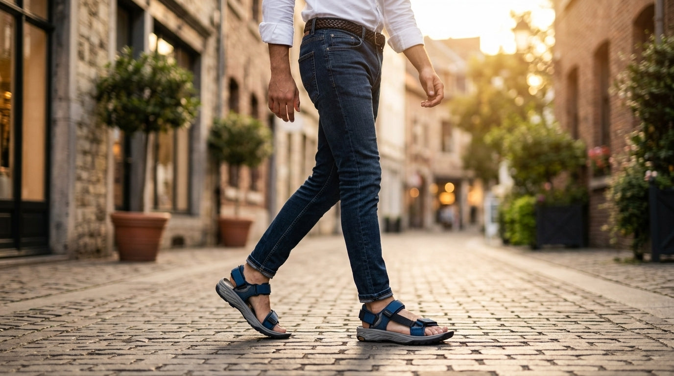 Sandales Hi-tec Hi Tec Ula Raft porté en contexte urbain hommes - BirdNova Algérie