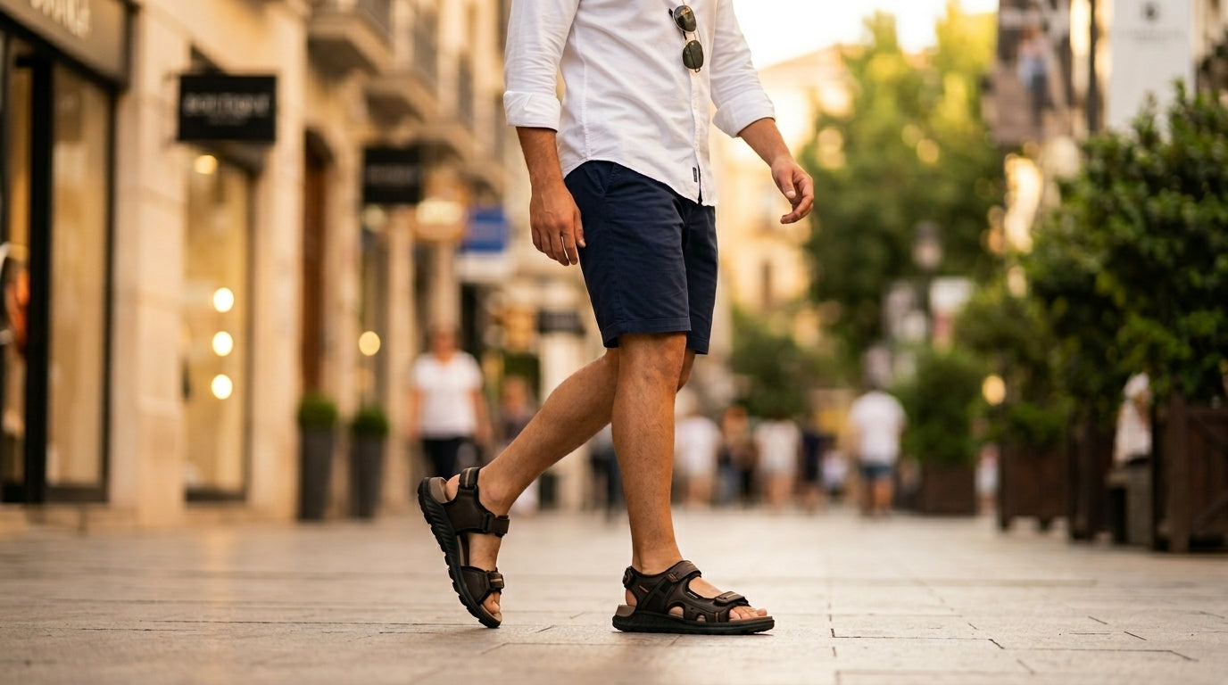 Sandales Lumberjack Four porté en contexte urbain hommes - BirdNova Algérie