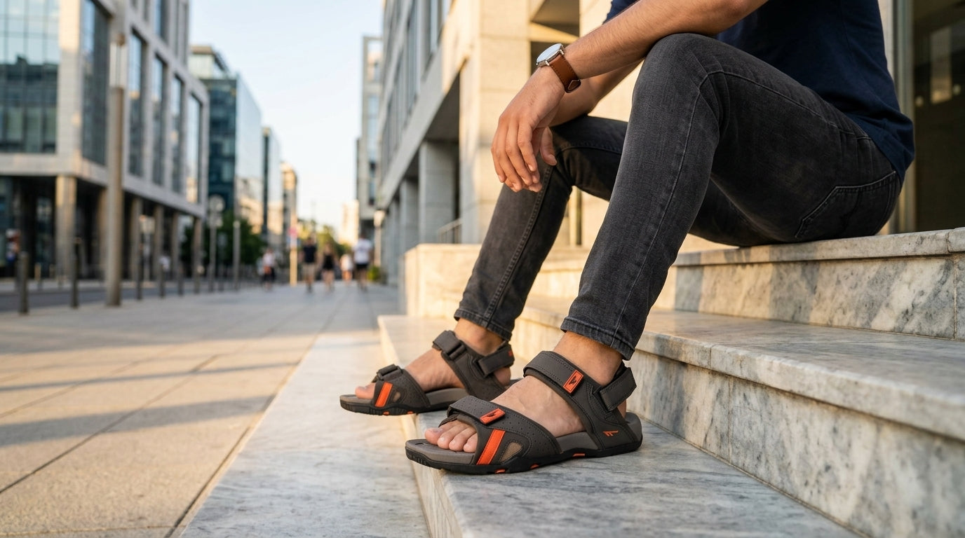Sandales Hi-tec Hi Tec Ula porté en contexte urbain hommes - BirdNova Algérie