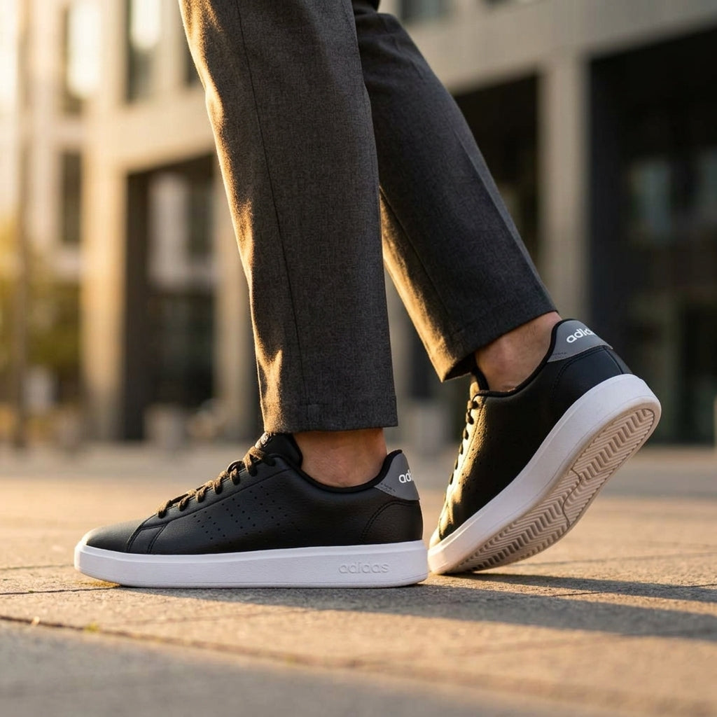 Baskets Hommes Adidas Advantage 2.0 vue trois-quarts en situation - BirdNova Algérie