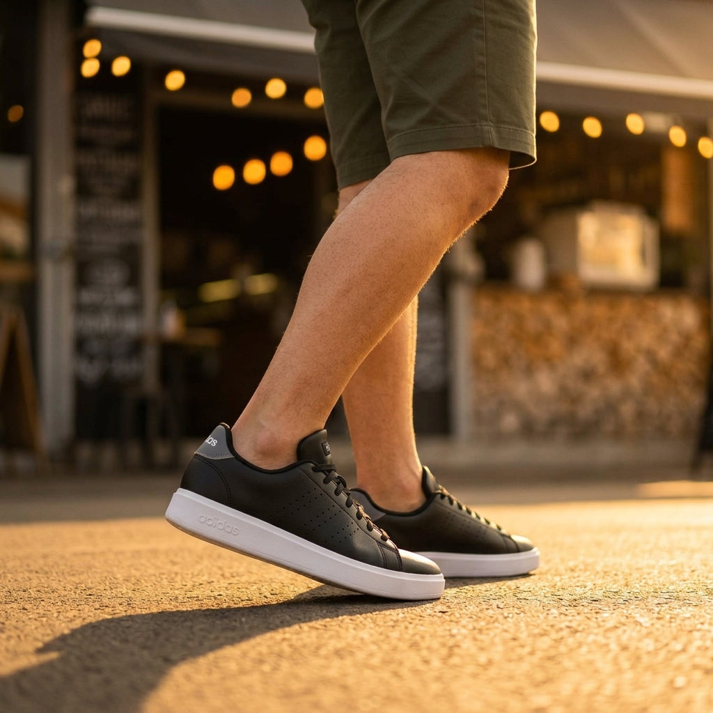Baskets Hommes Adidas Advantage 2.0 profil droit en situation - BirdNova Algérie