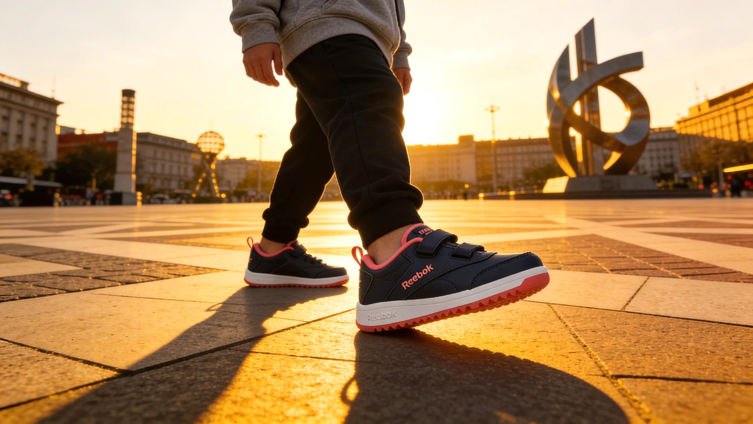 Baskets Reebok Weebok Clasp Low 2 porté en contexte urbain enfant et bébé - BirdNova Algérie