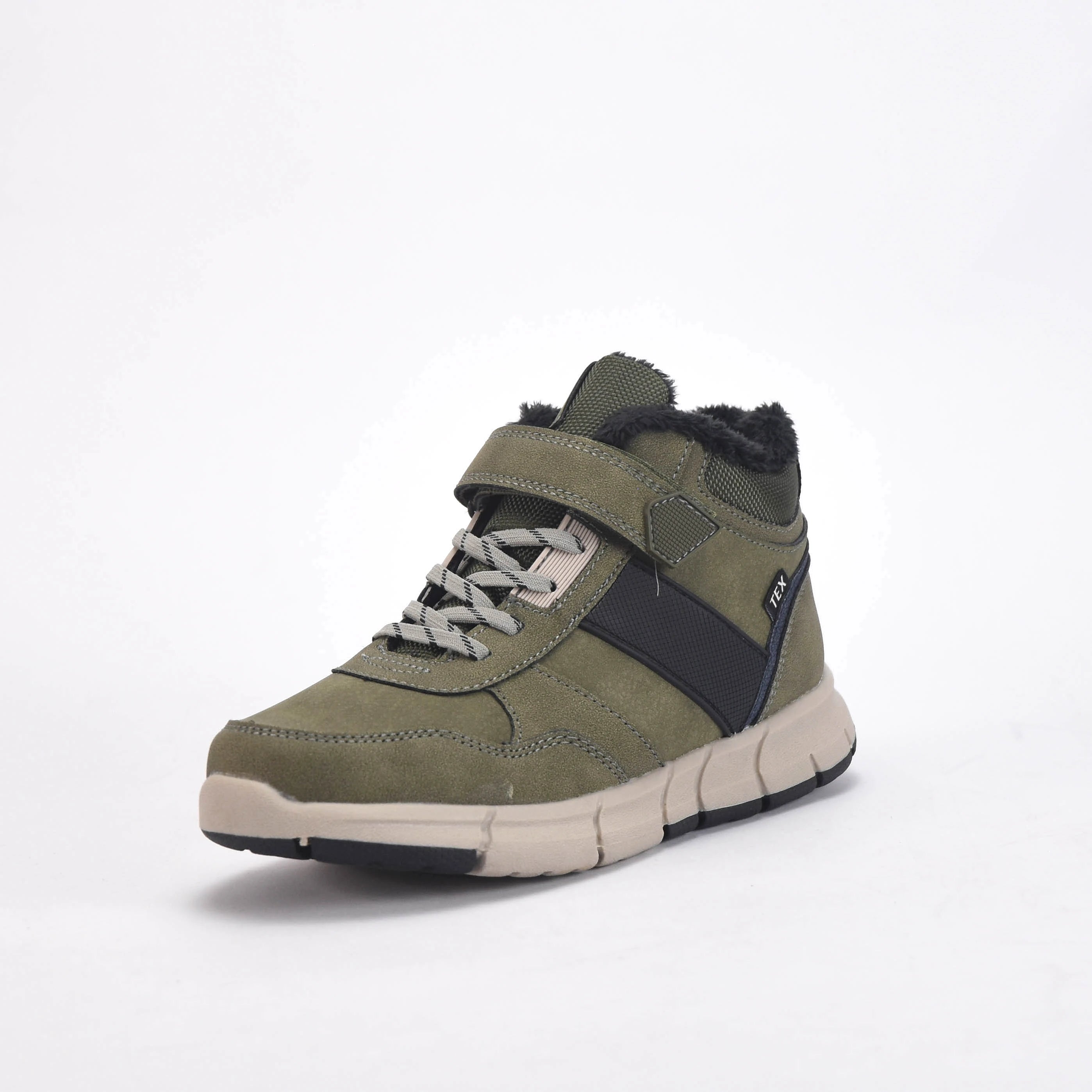 Baskets Enfant et Bébé Safety jogger Shoes détail de l'empeigne et des lacets - BirdNova Algérie