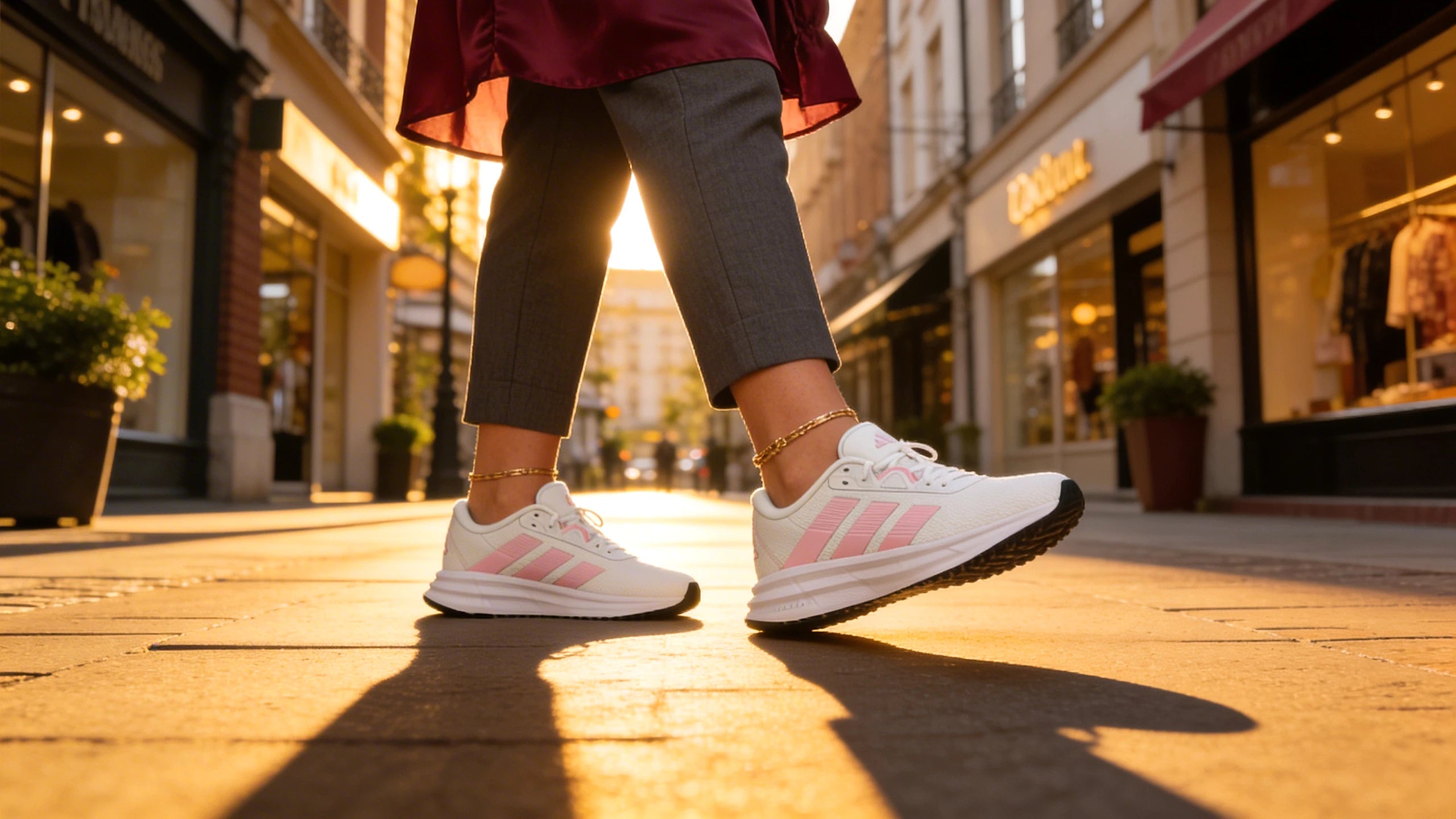 Baskets Adidas Galaxy 7 W porté en contexte urbain femmes - BirdNova Algérie