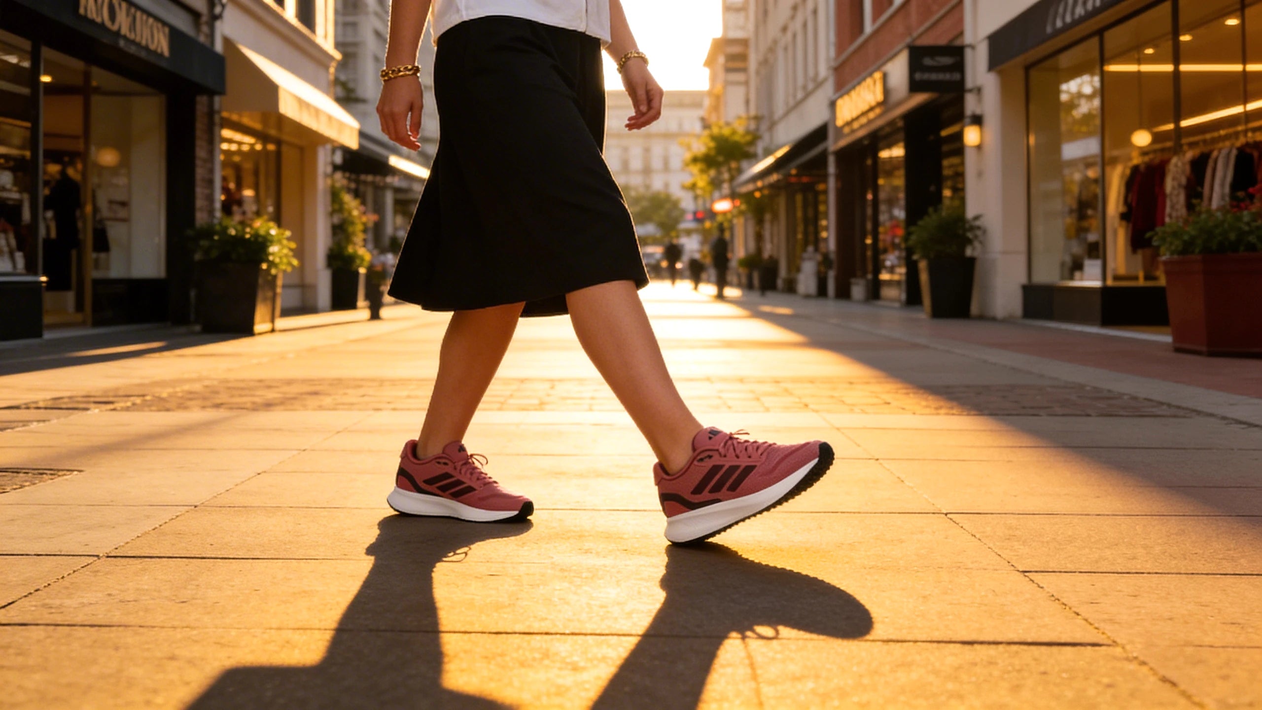 Baskets Adidas Runfalcon 5 W porté en contexte urbain femmes - BirdNova Algérie