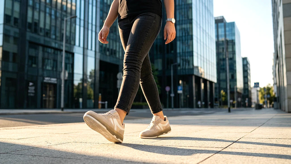 Baskets Safety jogger Shoes porté en contexte urbain femmes - BirdNova Algérie