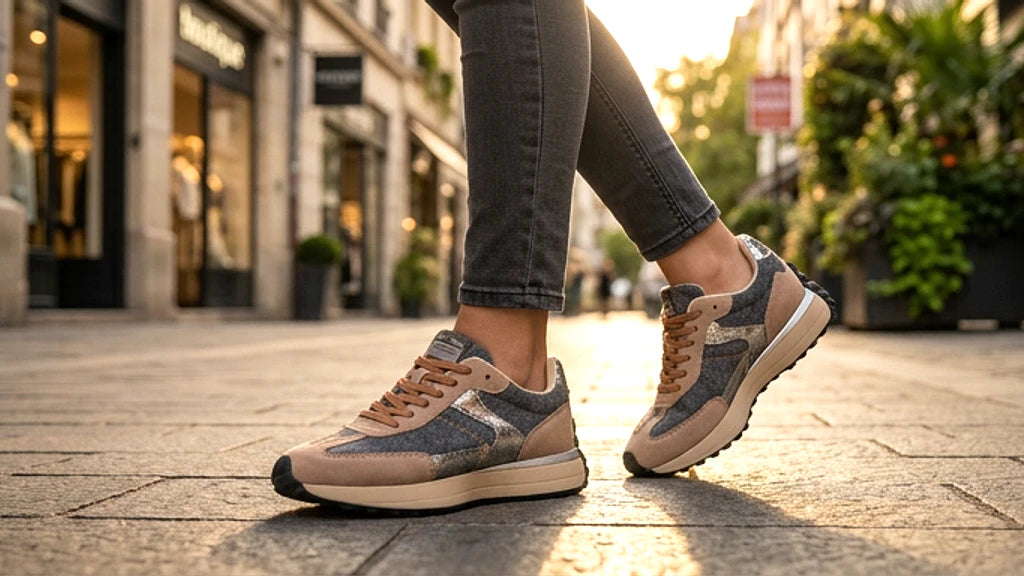 Baskets Safety jogger Shoes porté en contexte urbain femmes - BirdNova Algérie