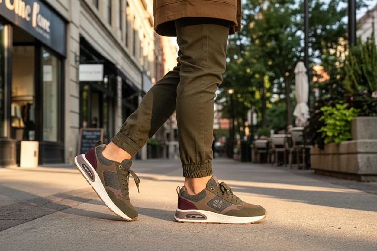 Baskets Safety jogger Shoes porté en contexte urbain femmes - BirdNova Algérie
