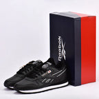 Baskets Hommes Reebok Classic Leather Black/Black/White vue de face avec boîte - BirdNova Algérie