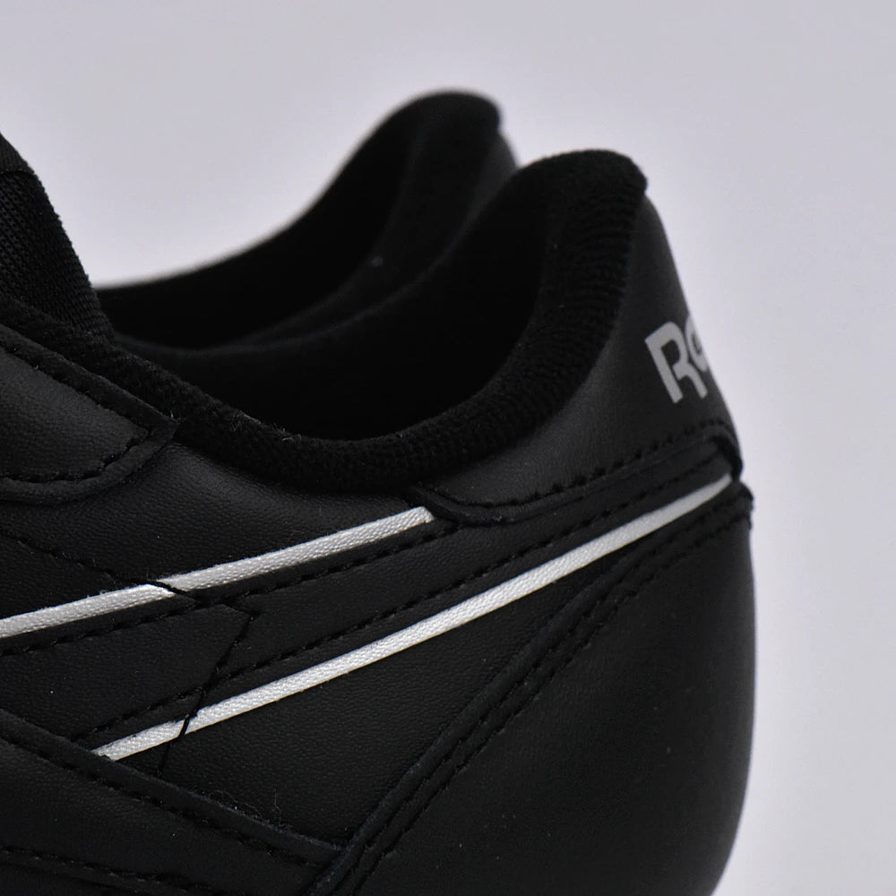 Détail du col de cheville et des bandes latérales des Baskets Hommes Reebok Classic Leather Black/Black/White - BirdNova Algérie