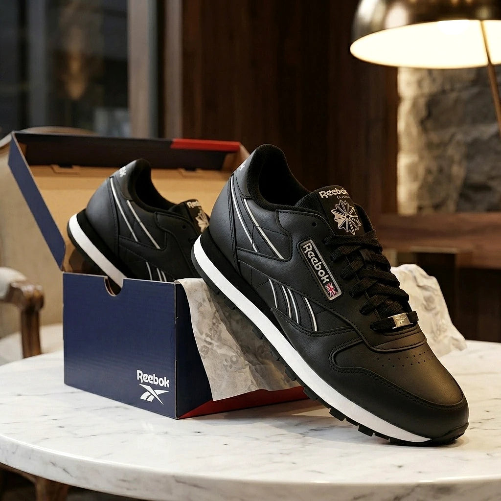 Baskets Reebok Classic Leather Black/black/white déballage authentique hommes - BirdNova Algérie