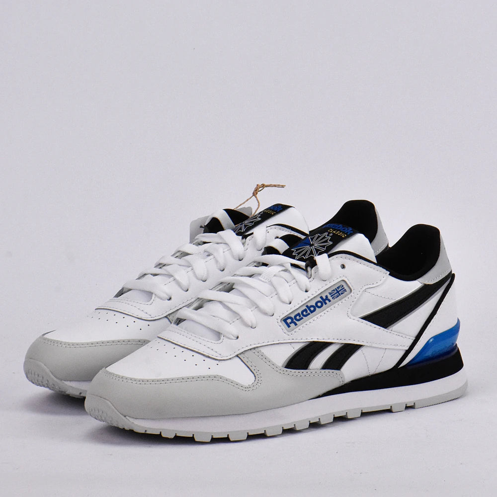 Baskets Hommes Reebok Classic Leather Clip Ftwwht/Purgry/Vecb vue trois-quarts avant - BirdNova Algérie