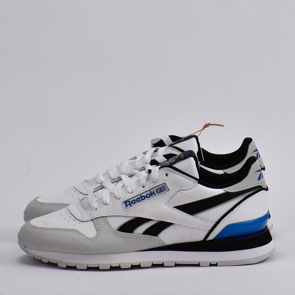 Baskets Hommes Reebok Classic Leather Clip Ftwwht/Purgry/Vecb vue de profil gauche - BirdNova Algérie