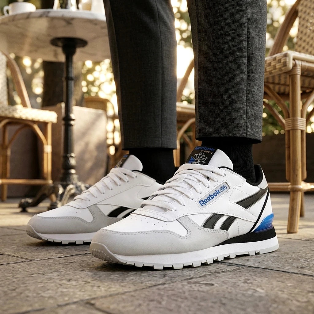 Baskets Reebok Classic Leather Clip Ftwwht/purgry/vecb confort optimal hommes - BirdNova Algérie