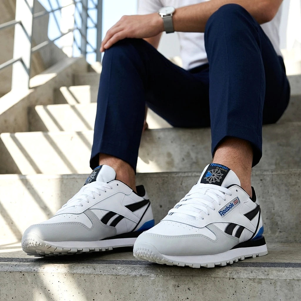 Baskets Reebok Classic Leather Clip Ftwwht/purgry/vecb style tendance hommes - BirdNova Algérie