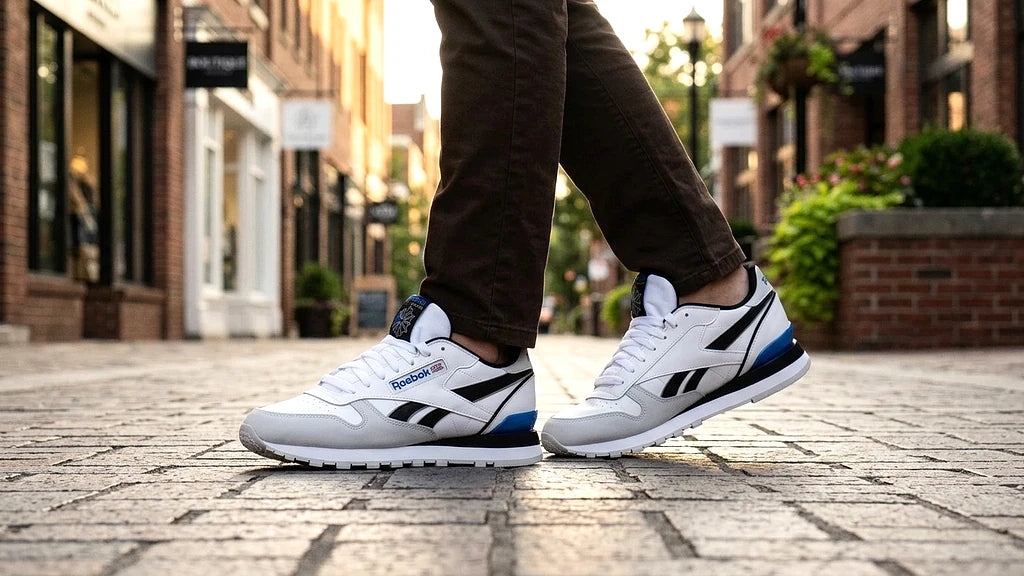 Baskets Reebok Classic Leather Clip Ftwwht/purgry/vecb look complet hommes - BirdNova Algérie