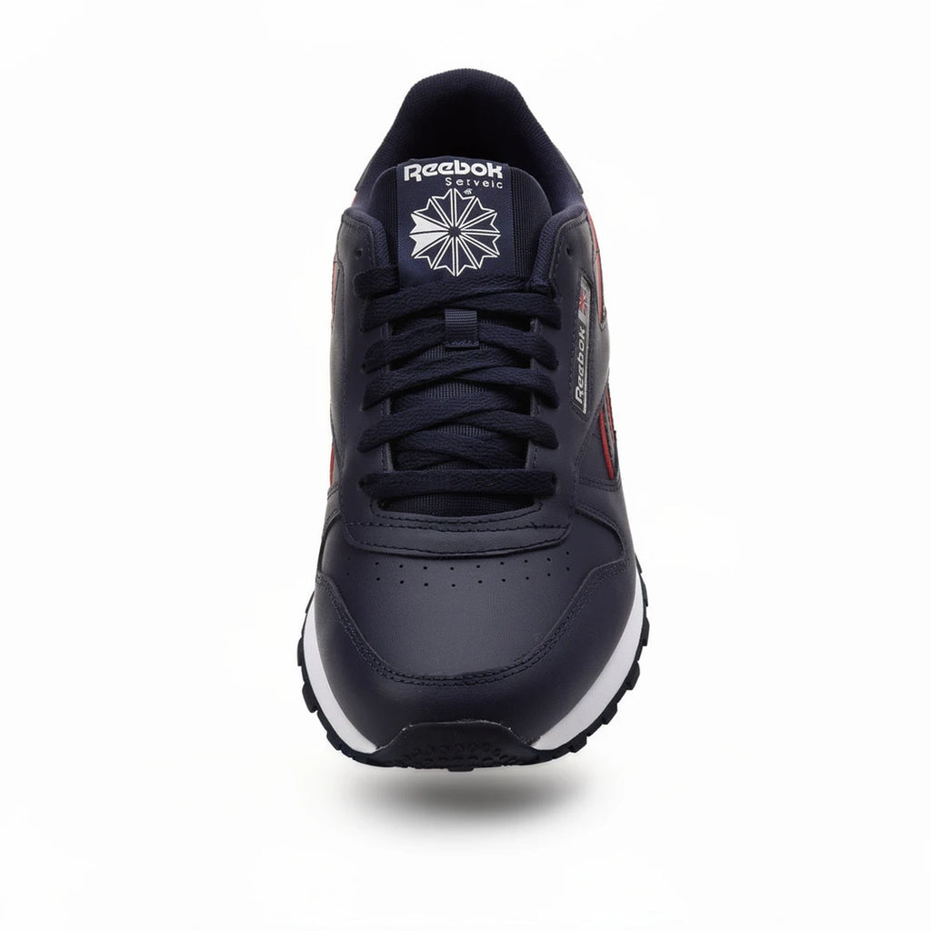 Baskets Hommes Reebok Reebok Classic Leather Navy/Navy/White vue de face fond studio - BirdNova Algérie