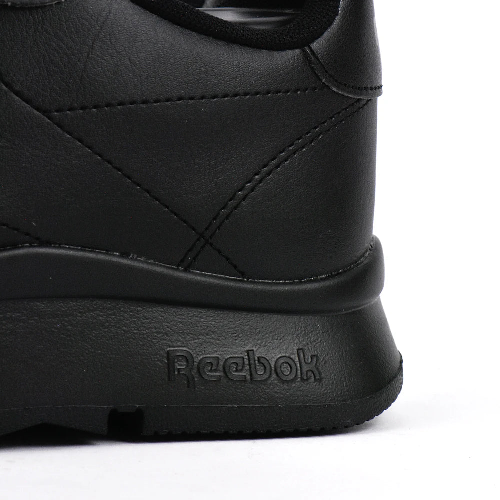 Détail logo Reebok embossé sur semelle intermédiaire des Baskets Hommes Reebok Ramble Black/Black/Grey5 - BirdNova Algérie