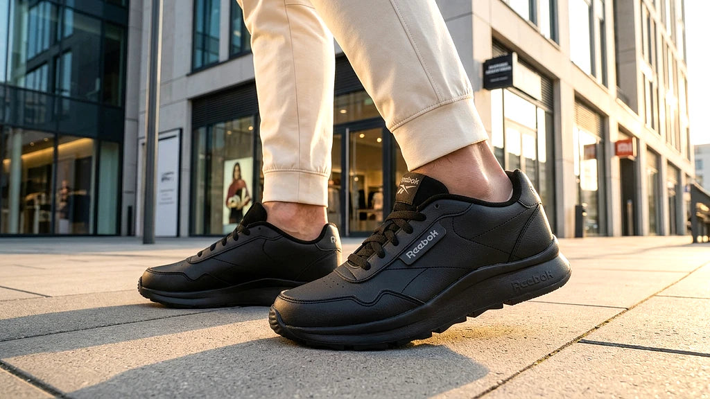 Baskets Reebok Ramble Black/black/grey5 porté en contexte urbain hommes - BirdNova Algérie