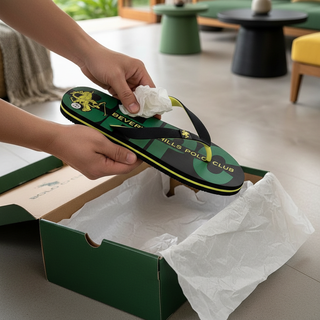 Unboxing tong homme Beverly Hills Polo Club BHPC 2785 Green boîte officielle – BirdNova Algérie