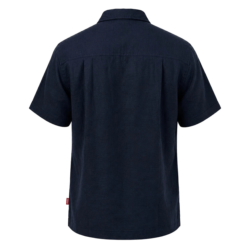 Depart Chemise Lin Bleu Marine — vue de dos, original BirdNova Algérie