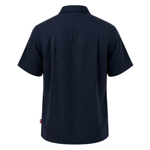 Depart Chemise Lin Bleu Marine — vue de dos, original BirdNova Algérie