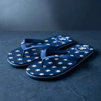 Beverly Hills Polo Club Claquette Motif Repete Bleu Marine - semelle detail | BirdNova
