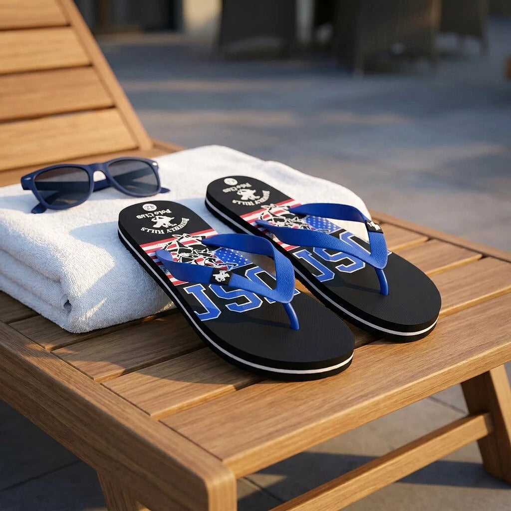 Beverly Hills Polo Club Claquette USA Noir - vue 3 | BirdNova