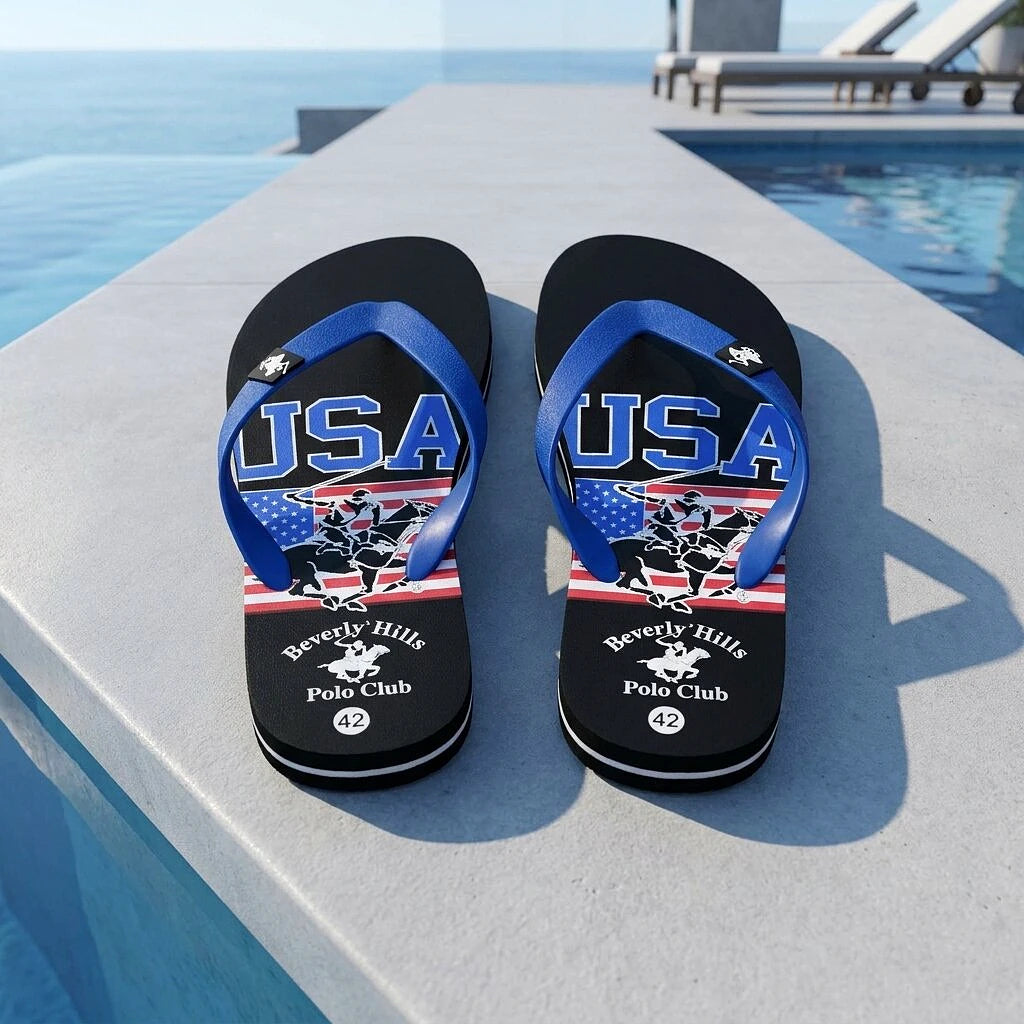 Beverly Hills Polo Club Claquette USA Noir - vue 5 | BirdNova