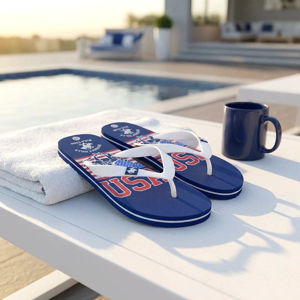 Beverly Hills Polo Club Claquette USA Bleu Marine - vue 3 | BirdNova