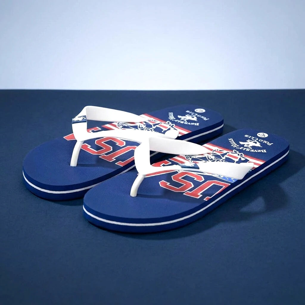 Beverly Hills Polo Club Claquette USA Bleu Marine - vue 5 | BirdNova