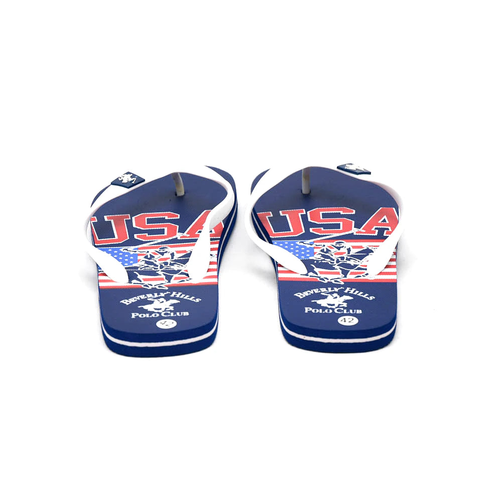 Beverly Hills Polo Club Claquette USA Bleu Marine - vue 6 | BirdNova
