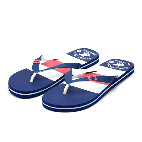 Beverly Hills Polo Club Claquette Flag Block Bleu Marine - original BirdNova Algerie
