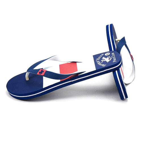 Beverly Hills Polo Club Claquette Flag Block Bleu Marine - semelle detail | BirdNova
