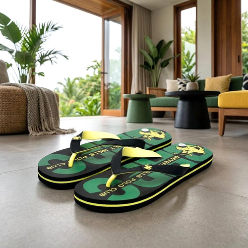 Beverly Hills Polo Club Claquette Allover Vert - semelle detail | BirdNova