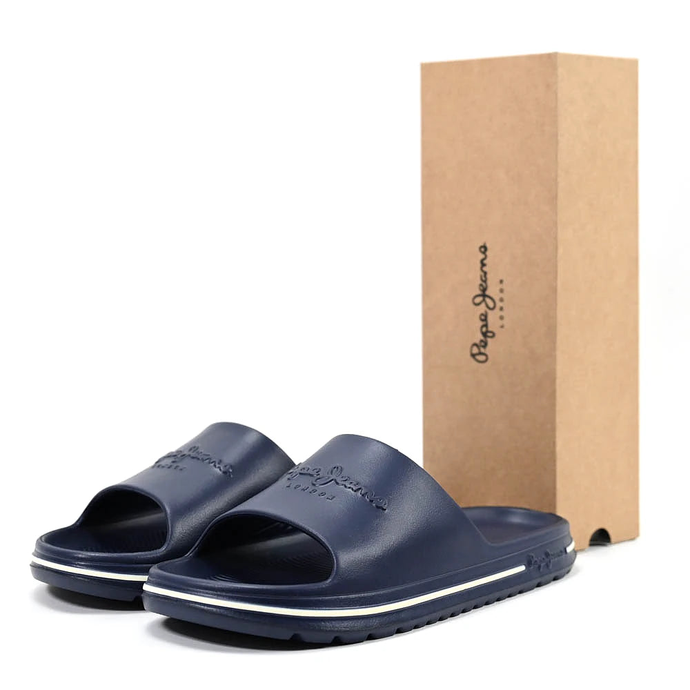 Pepe Jeans Beach Slide Bleu Marine avec boite - claquette homme authentique BirdNova Algerie