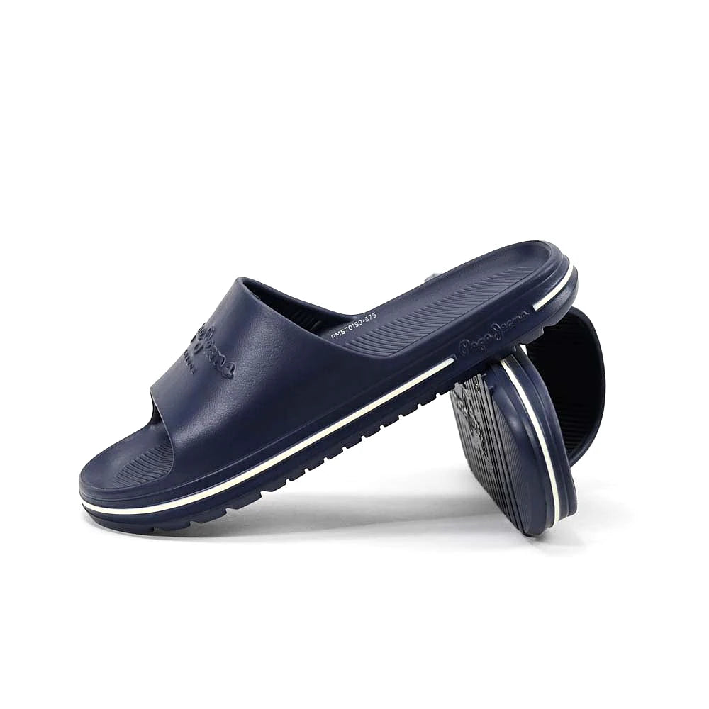Pepe Jeans Beach Slide Bleu Marine angle 3-4 - BirdNova Algerie