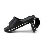 Pepe Jeans Beach Slide Noire vue de profil empilee - BirdNova Algerie