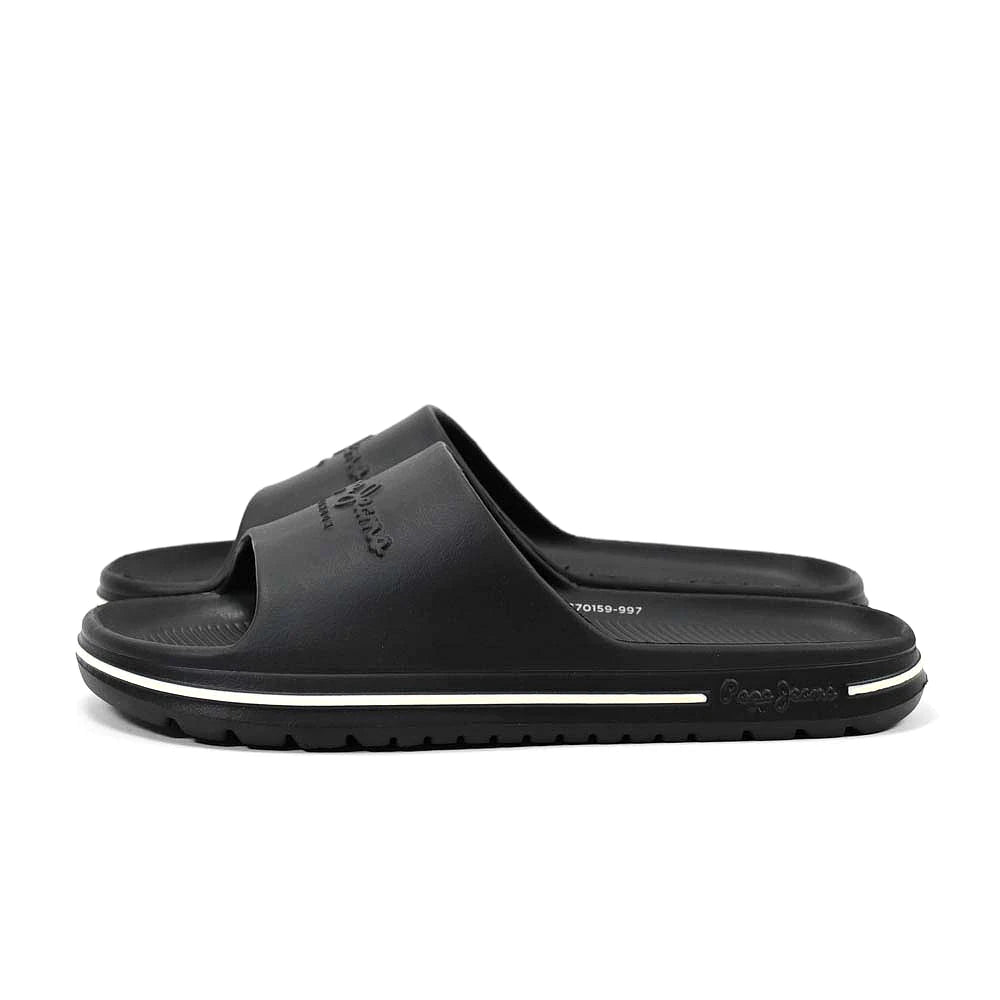Pepe Jeans Beach Slide Noire angle 3-4 - BirdNova Algerie