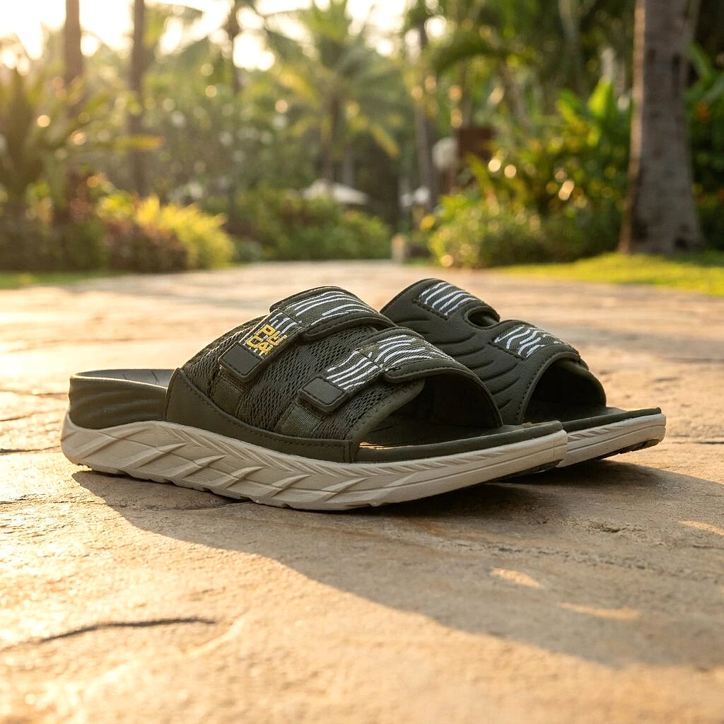Puca Rampage Olive double velcro ajustable détail forefoot instep
