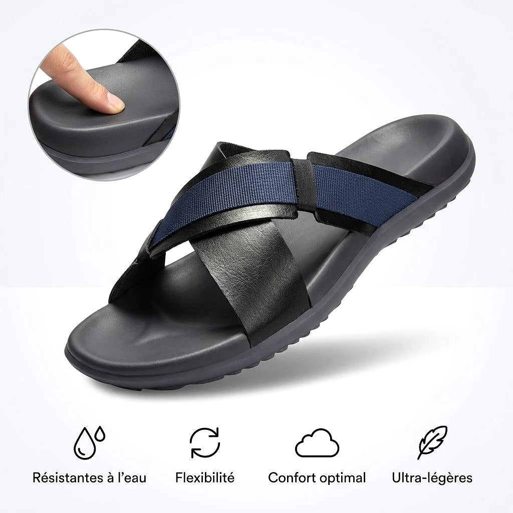 Puca Royal Slider 02 Noir/Bleu — sandale original BirdNova Algérie