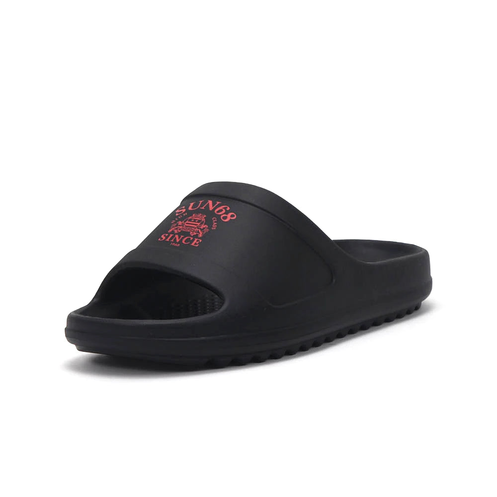 Sun68 Slippers Monoblock Noir — vue profil, original BirdNova Algerie
