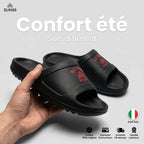 Sun68 Slippers Monoblock Noir — vue complete, original BirdNova Algerie