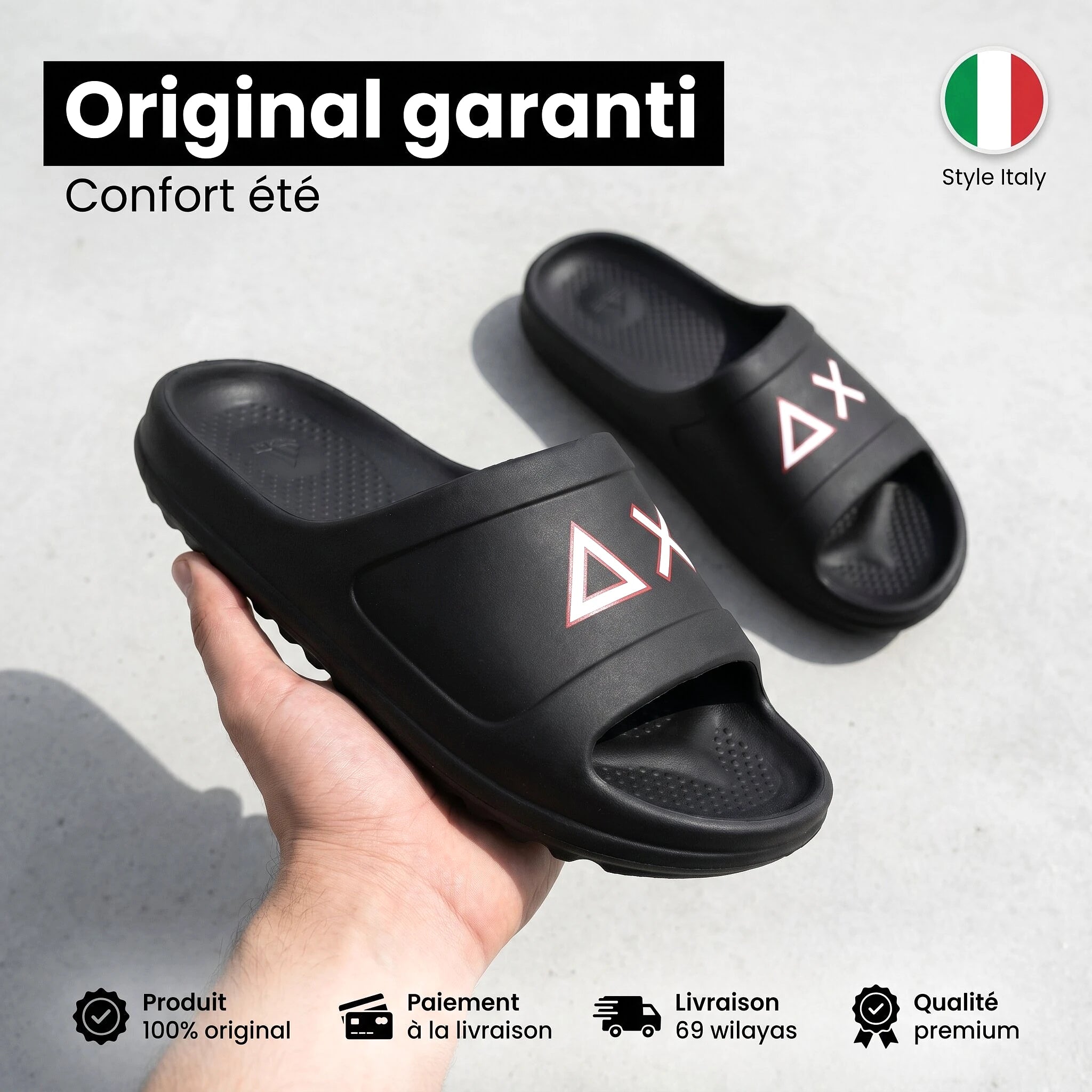 Sun68 Slippers Monoblock Symbole — claquette original BirdNova Algérie