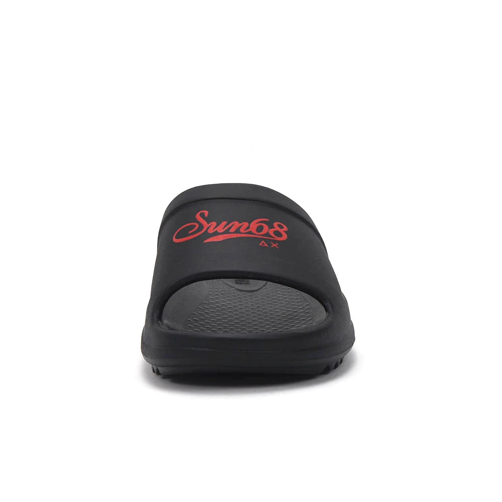 Sun68 Slippers Monoblock Noir logo rouge — claquette original BirdNova Algérie