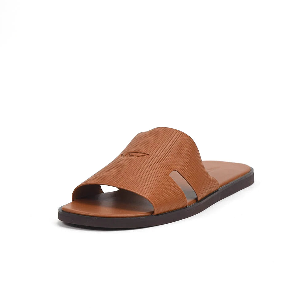 VO7 Mule Sahara Camel vue 3/4 - claquette homme cuir BirdNova Algerie